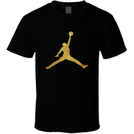 black and gold jordan shirt